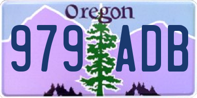OR license plate 979ADB