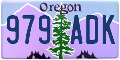 OR license plate 979ADK