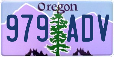 OR license plate 979ADV