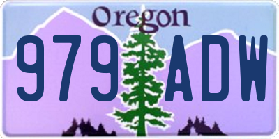 OR license plate 979ADW