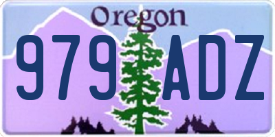 OR license plate 979ADZ