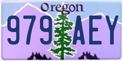 OR license plate 979AEY