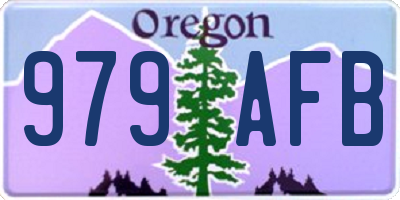 OR license plate 979AFB