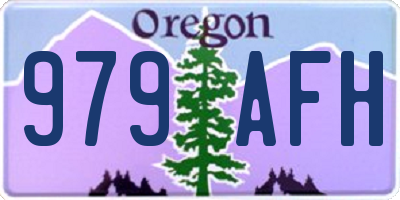 OR license plate 979AFH