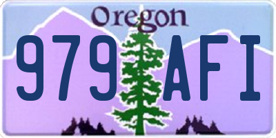 OR license plate 979AFI