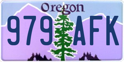 OR license plate 979AFK