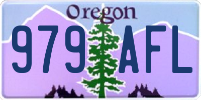 OR license plate 979AFL