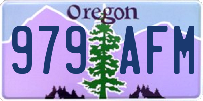 OR license plate 979AFM