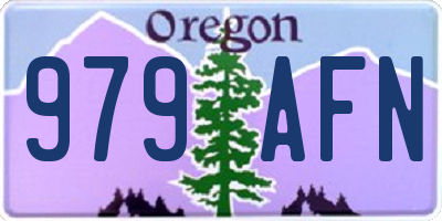 OR license plate 979AFN