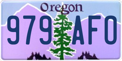 OR license plate 979AFO