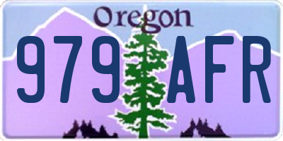 OR license plate 979AFR