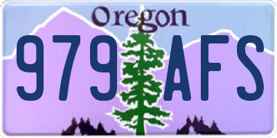 OR license plate 979AFS