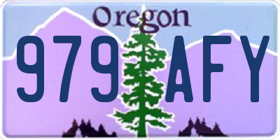 OR license plate 979AFY
