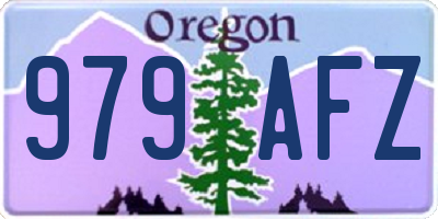 OR license plate 979AFZ