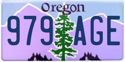OR license plate 979AGE