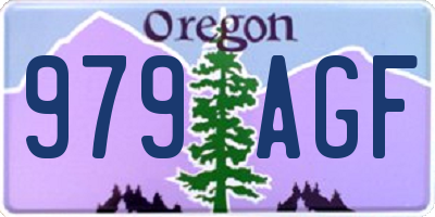 OR license plate 979AGF