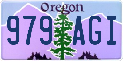 OR license plate 979AGI