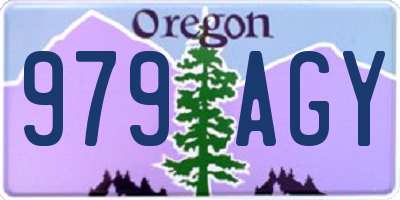 OR license plate 979AGY