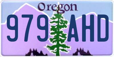 OR license plate 979AHD