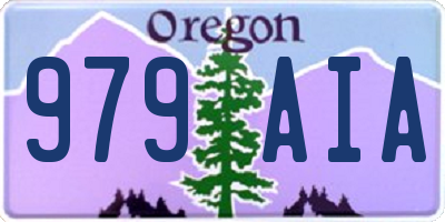 OR license plate 979AIA