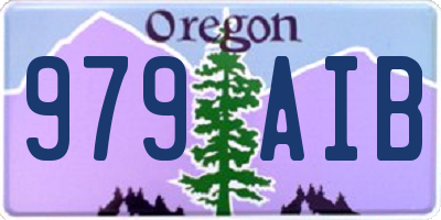 OR license plate 979AIB