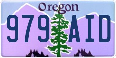 OR license plate 979AID