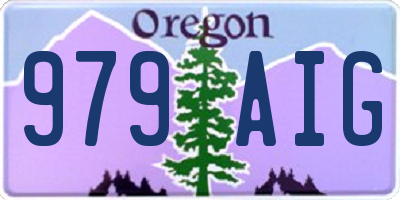 OR license plate 979AIG