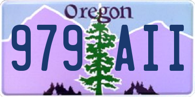 OR license plate 979AII