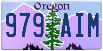 OR license plate 979AIM
