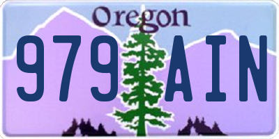 OR license plate 979AIN