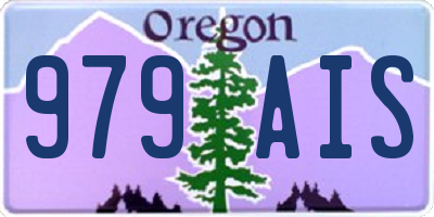 OR license plate 979AIS