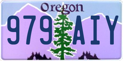 OR license plate 979AIY