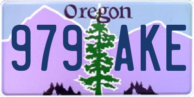 OR license plate 979AKE