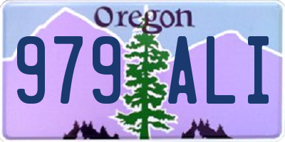 OR license plate 979ALI
