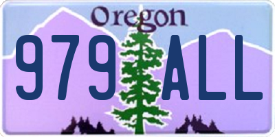 OR license plate 979ALL