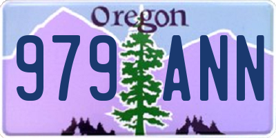 OR license plate 979ANN