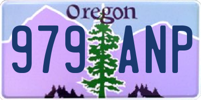 OR license plate 979ANP