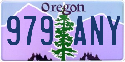 OR license plate 979ANY