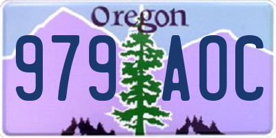 OR license plate 979AOC