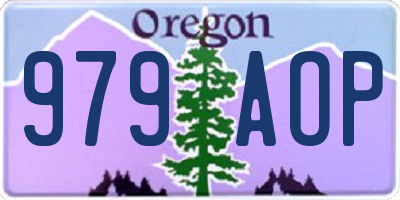 OR license plate 979AOP