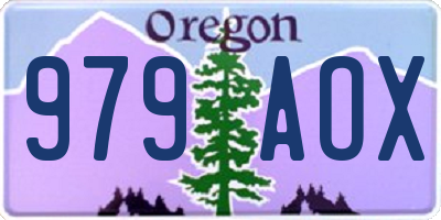 OR license plate 979AOX