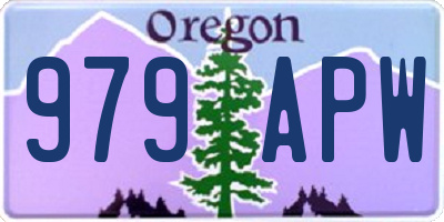 OR license plate 979APW