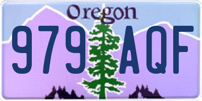 OR license plate 979AQF