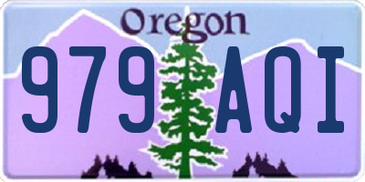 OR license plate 979AQI