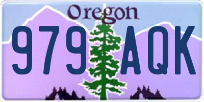 OR license plate 979AQK