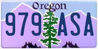 OR license plate 979ASA