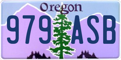 OR license plate 979ASB