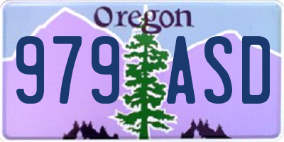 OR license plate 979ASD