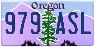 OR license plate 979ASL