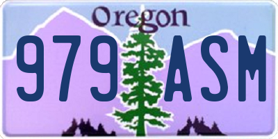 OR license plate 979ASM